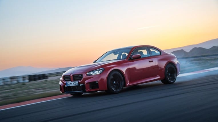 The 2023 BMW M2 on the track