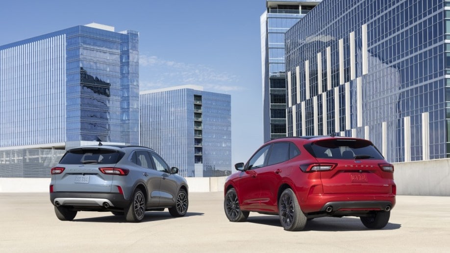 The 2023 Ford Escape and Escape Hybrid from the rear