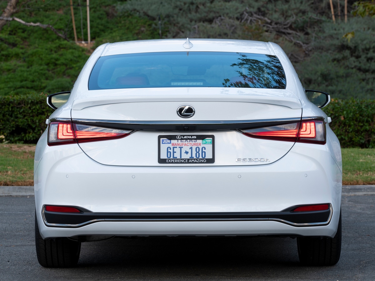 White 2023 Lexus ES 300h rear