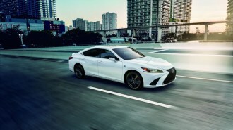 The 2023 Lexus ES seen in profile