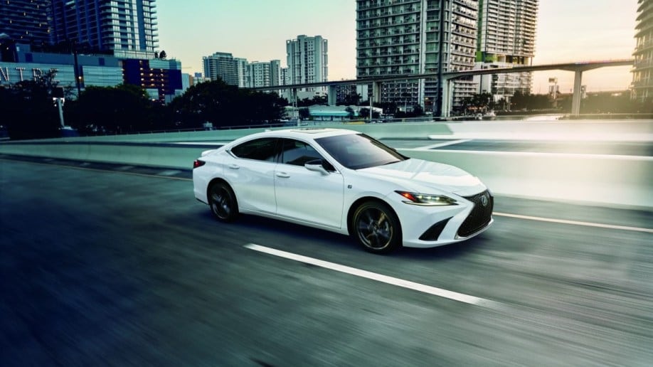 The 2023 Lexus ES seen in profile