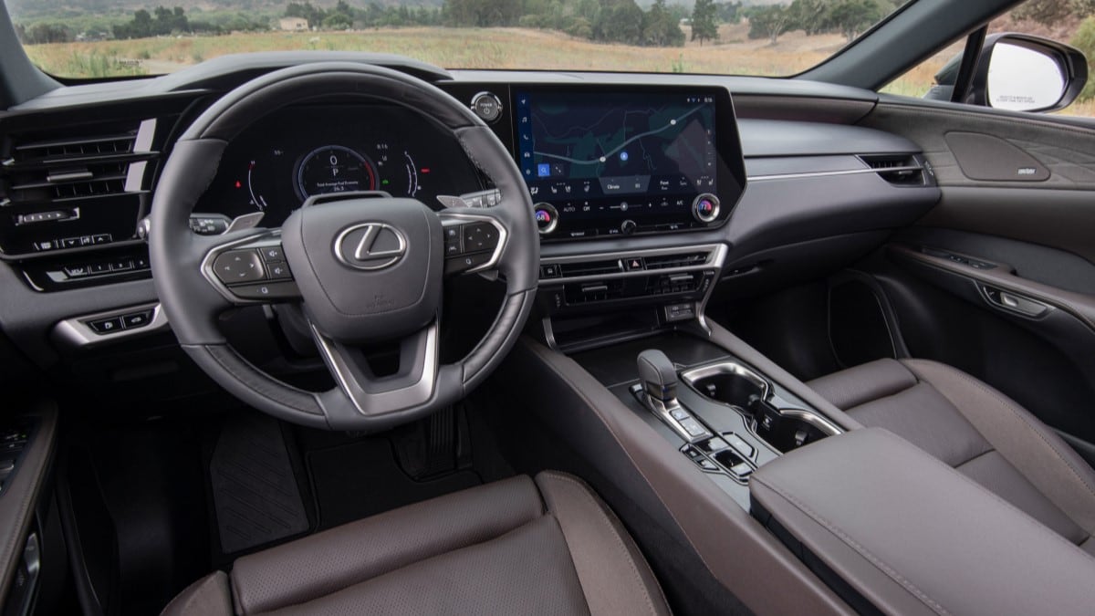 The cabin of the 2023 Lexus RX