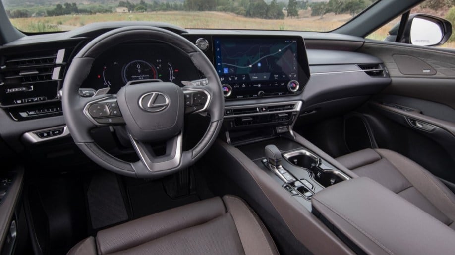 The cabin of the 2023 Lexus RX 