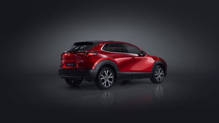 The 2023 Mazda CX-30 seen from a rear quarter angle