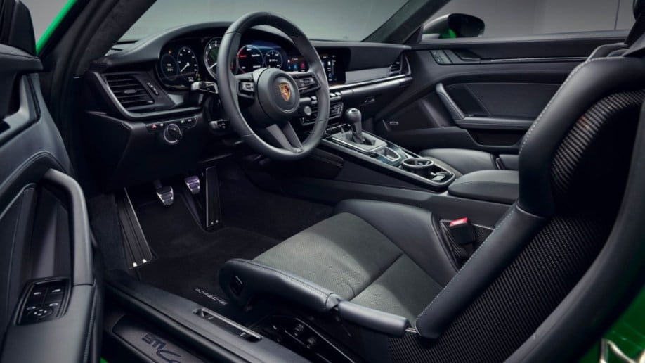 The interior of the 2023 Porsche 911 Carrera T