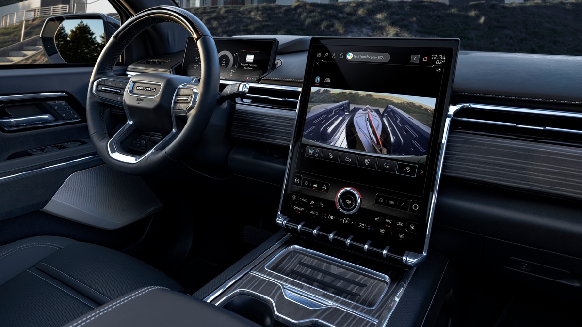 2024 GMC Sierra EV Denali Edition info screen.