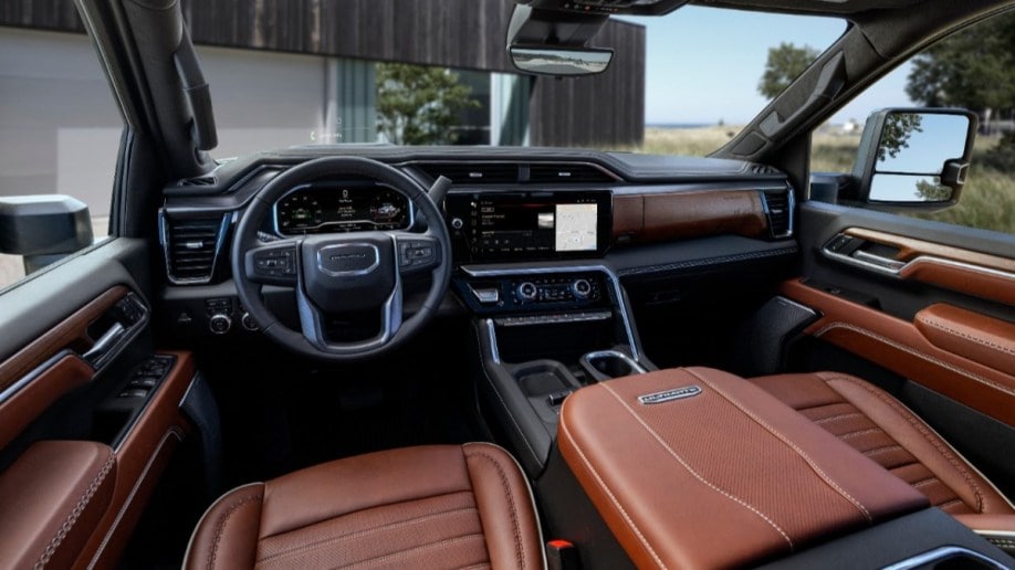 The cabin of the 2024 GMC Sierra Denali Ultimate