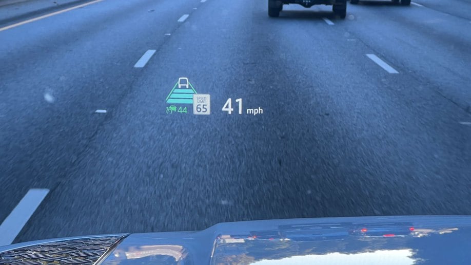 Head-up display on 2022 Land Rover Defender