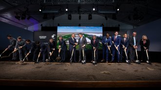 Breaking ground at Hyundai Motor Group Metaplant America near Savannah, Georgia.