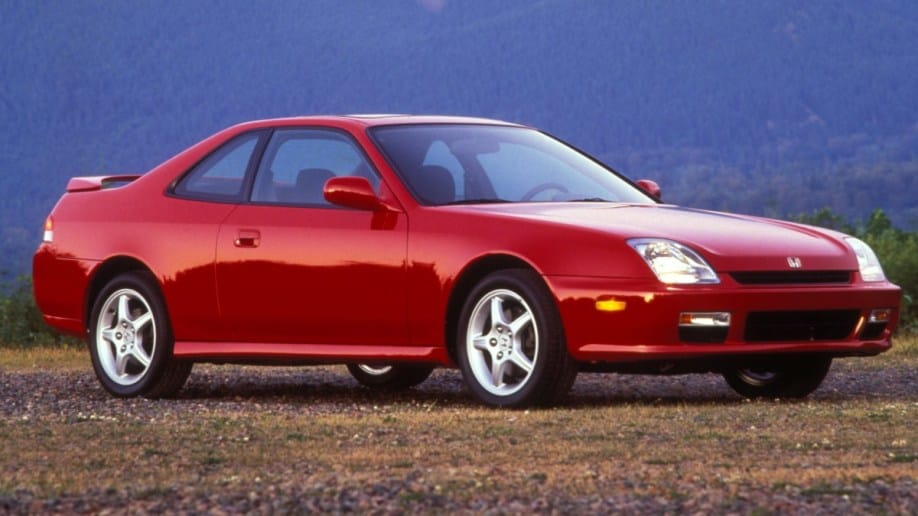 The 1997 Honda Prelude from a front quarter angle