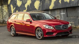 2016 Mercedes-Benz E 350 Wagon in red.