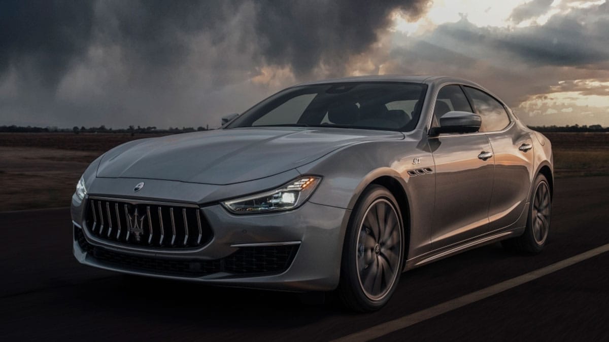 2022 Maserati Ghibli in silver.