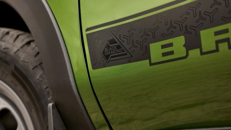 The side graphics of the 2023 Ford Bronco Sport with the Black Diamond off-road package