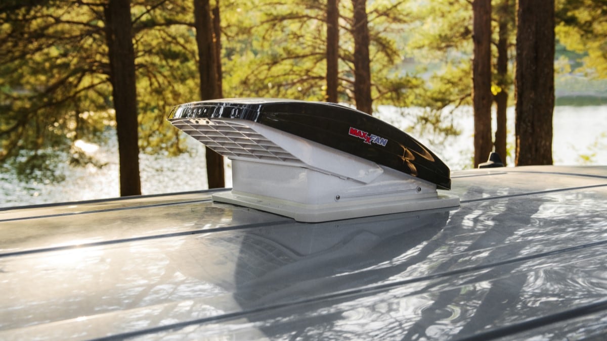 Ford offers an optional ceiling vent fan for the 2023 Transit Trail