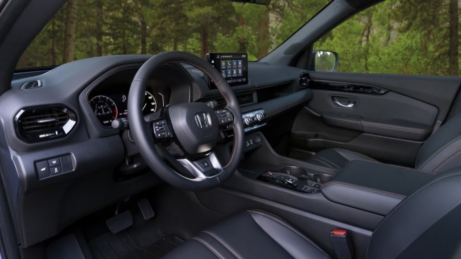 The interior of the 2023 Honda Pilot TrailSport