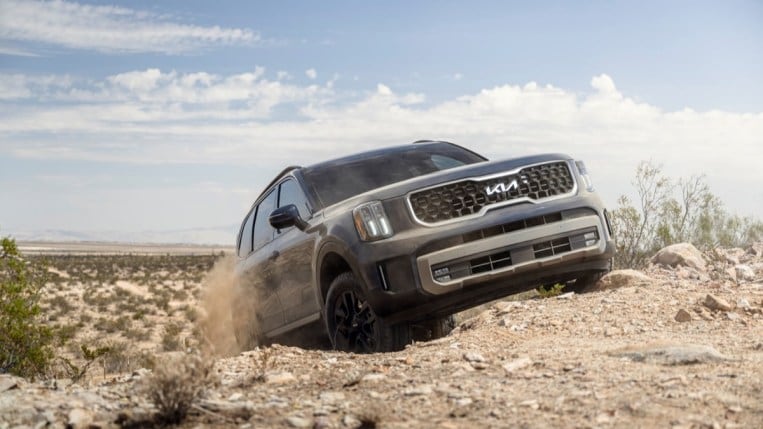 The 2023 Kia Telluride X-Pro in off-road testing