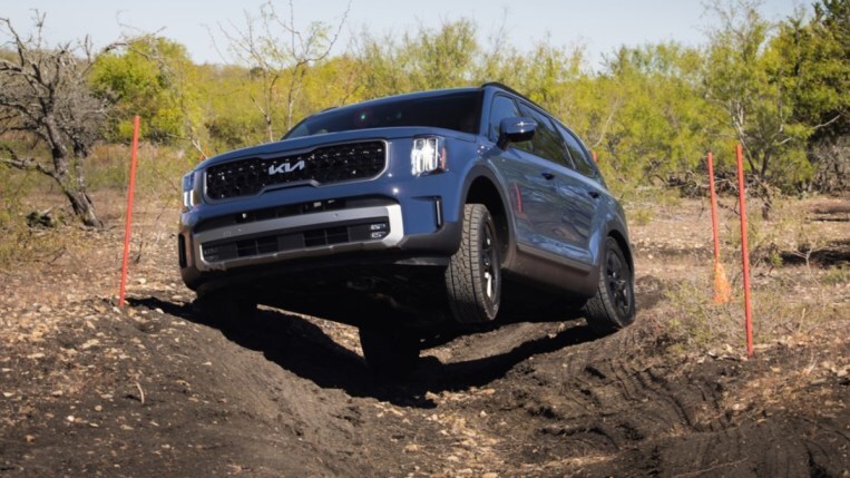 The 2023 Kia Telluride X-Pro in off-road testing