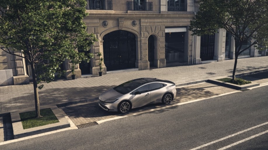 The 2023 Toyota Prius seen in profile