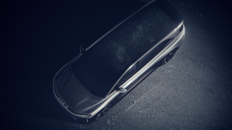 The 2024 Lucid Gravity seen from overhead