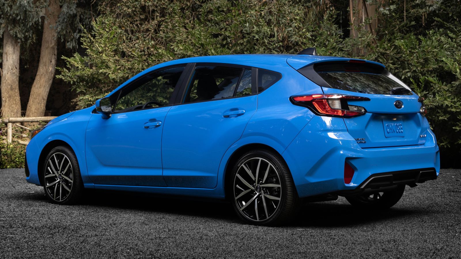 The redesigned 2024 Subaru Impreza as seen from the rear