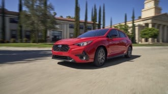 The 2024 Subaru Impreza seen from a front quarter angle