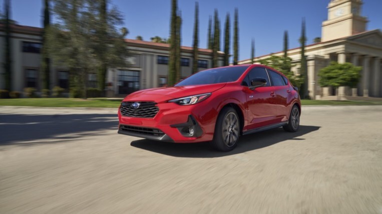 The 2024 Subaru Impreza seen from a front quarter angle 