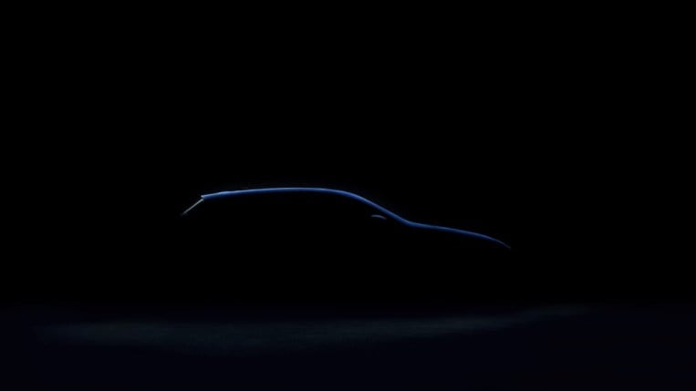 A teaser image provided by Subaru shows the outline of the upcoming 2024 Impreza hatchback