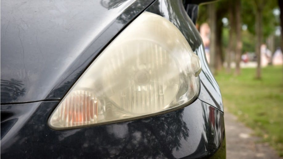 Cloudy car headlight lens