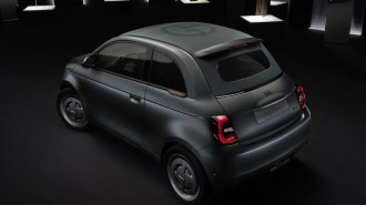 A Fiat 500e concept designed by the Giorgio Armani design house