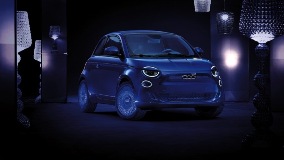 A Fiat 500e concept designed by Kartell