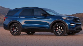 2022 Ford Explorer ST in blue.