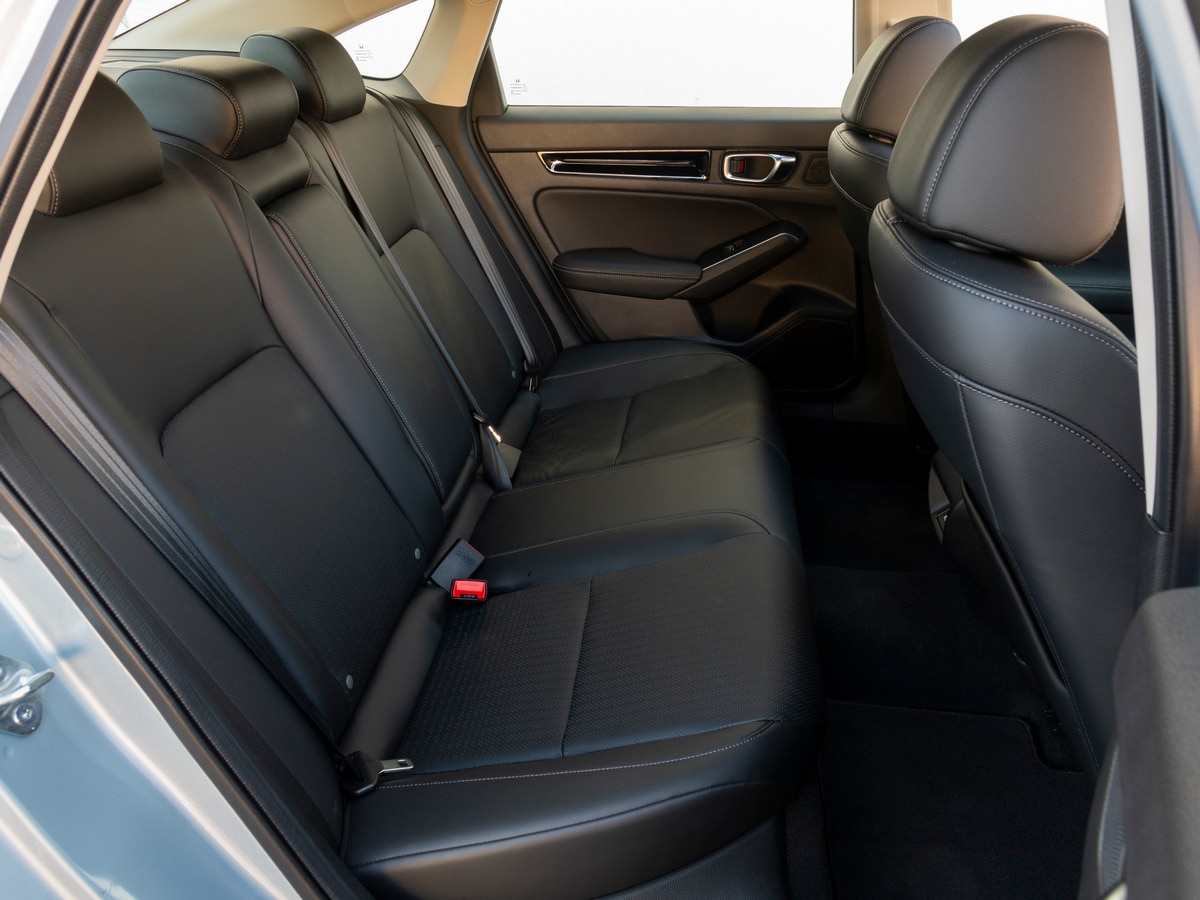 Silver 2022 Honda Civic Sedan rear seats