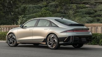 Rear view of the 2023 Hyundai Ioniq 6