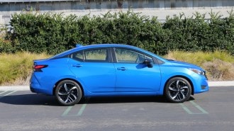 Blue 2023 Nissan Versa SR