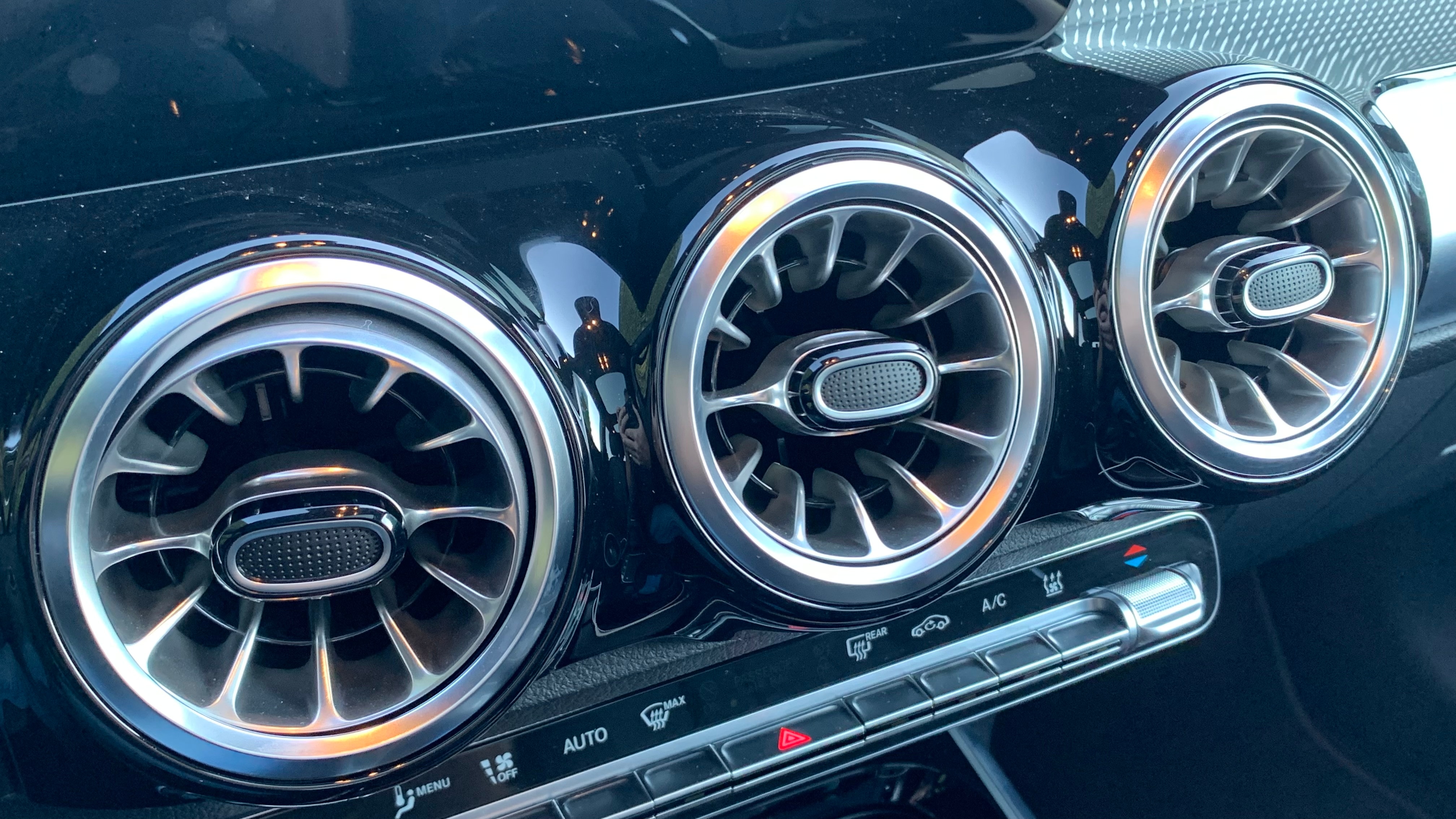 Mercedes' turbine-inspired air vents, as seen inside the Mercedes-EQ EQB 350