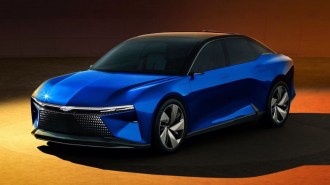 The Chevrolet FNR-XE Concept seen from a front quarter angle