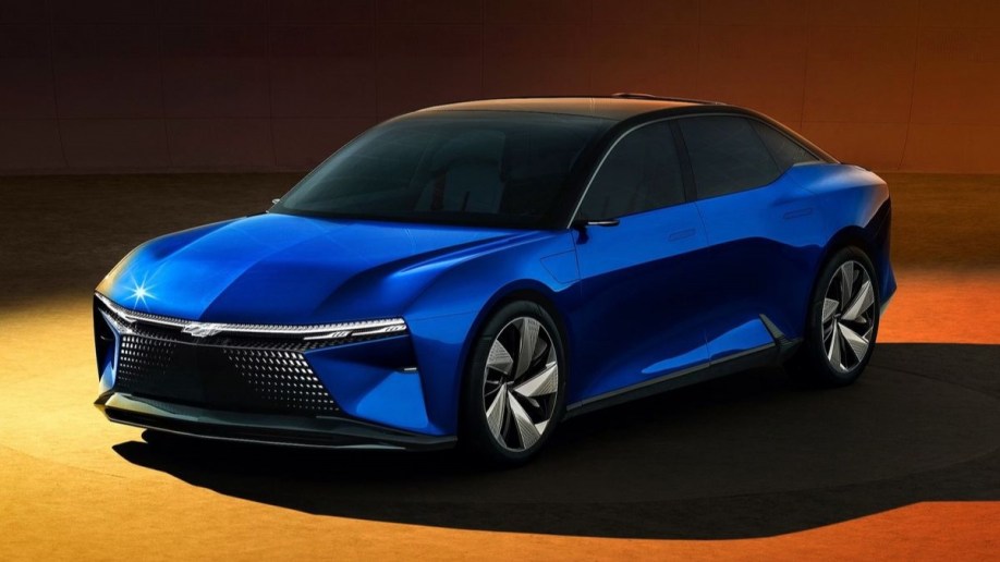 The Chevrolet FNR-XE Concept seen from a front quarter angle