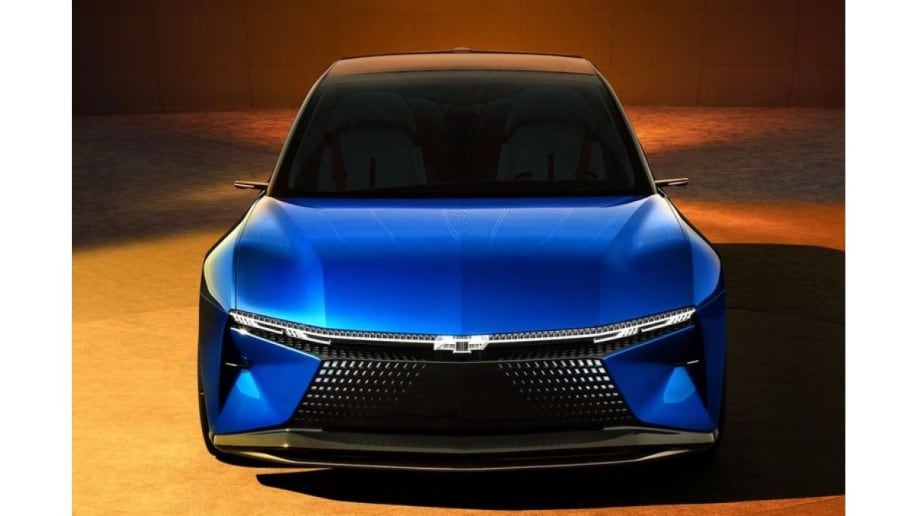 The Chevrolet FNR-XE Concept seen from head on