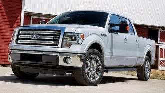 2014 Ford F-150 in white.
