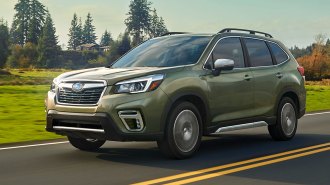 2020 Subaru Forester in green.