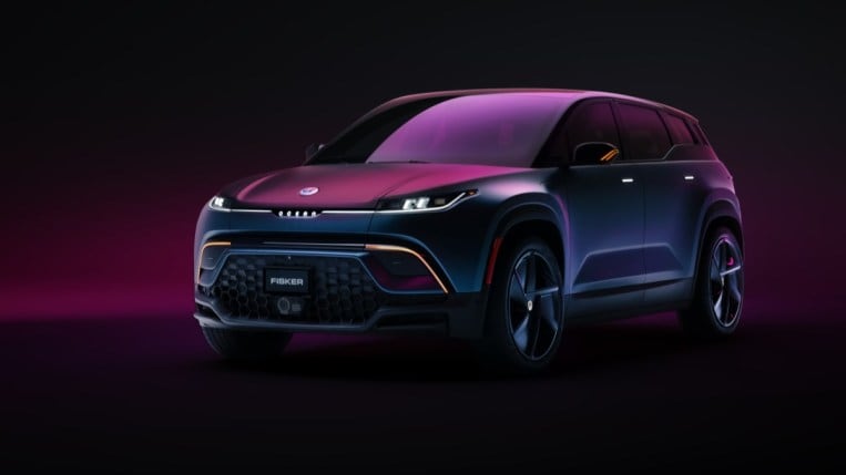 The 2023 Fisker Ocean One, seen from a front quarter angle