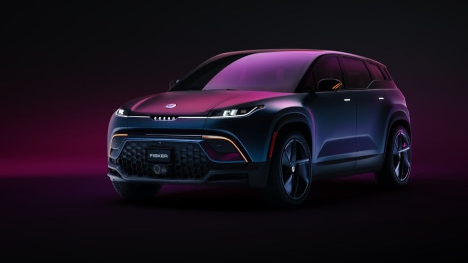The 2023 Fisker Ocean One, seen from a front quarter angle
