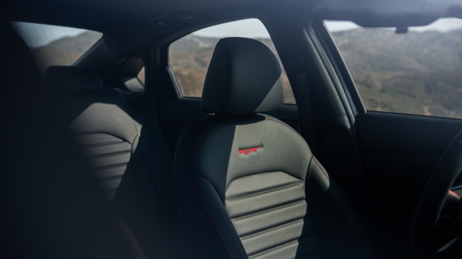 The seats of the 2023 Kia Forte GT