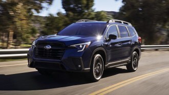 2023 Subaru Ascent driving on highway.