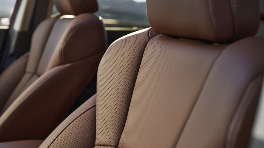 The heated and ventilated Nappa leather seats of the 2023 Subaru Ascent