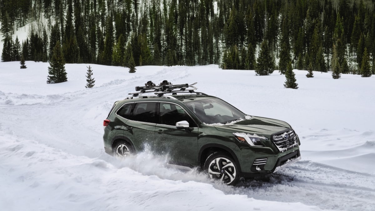 The 2023 Subaru Forester in snow