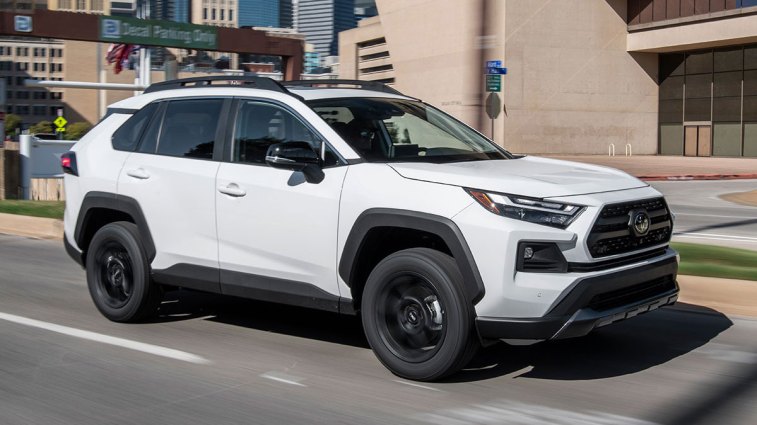 2023 Toyota RAV4 TRD in white.