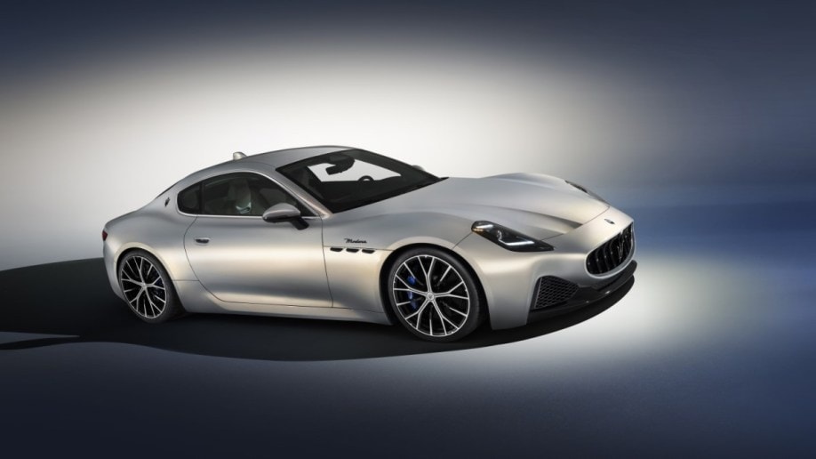 The 2024 Maserati Gran Turismo seen from a front quarter angle