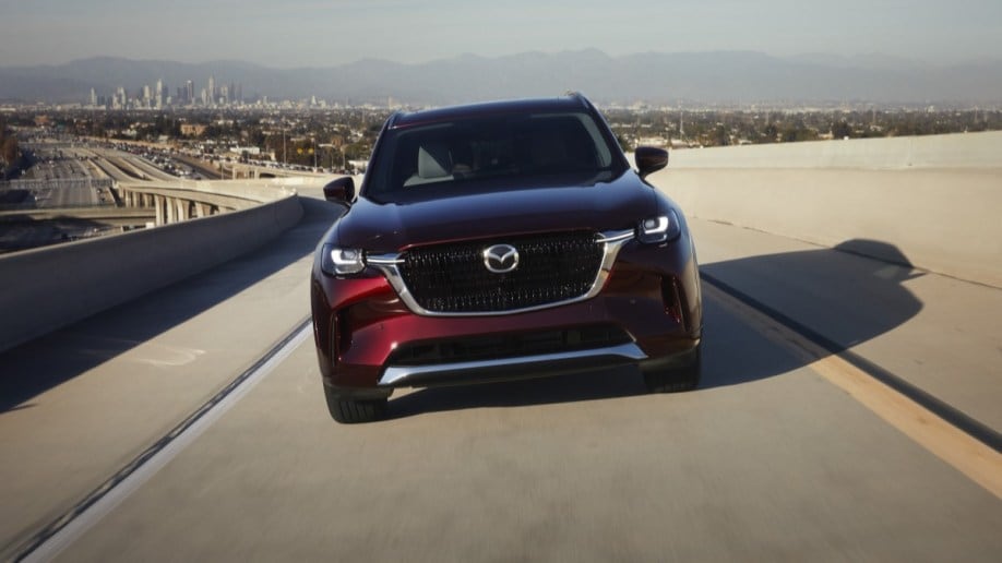 The 2024 Mazda CX-90 seen from head-on