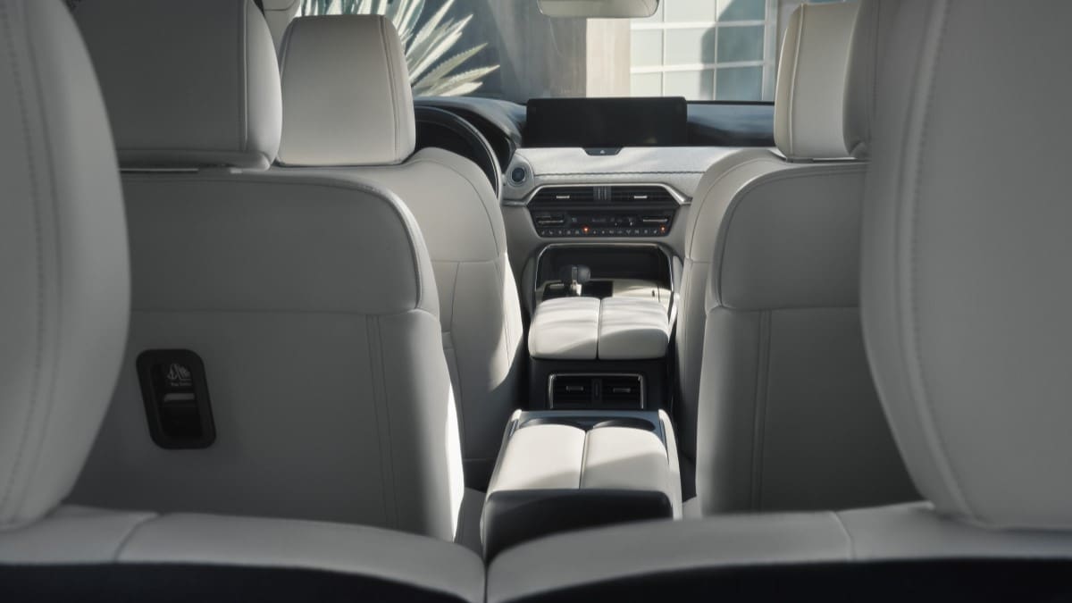 The available second-row captain's chairs of the 2024 Mazda CX-90